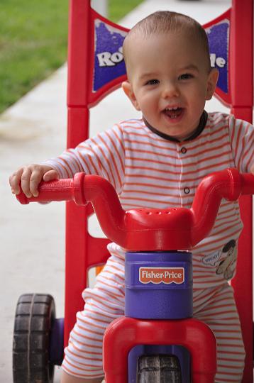 Jackson on the tricycle