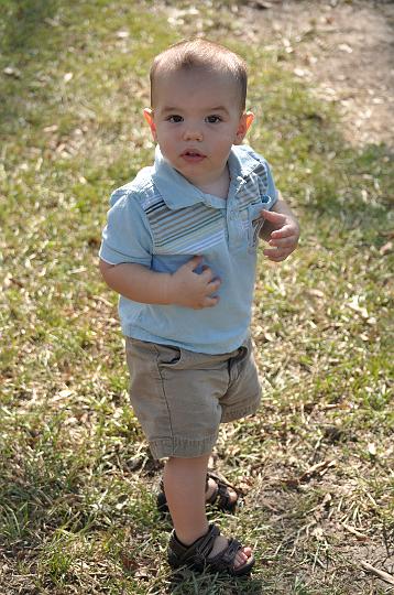 Jackson walking in the park