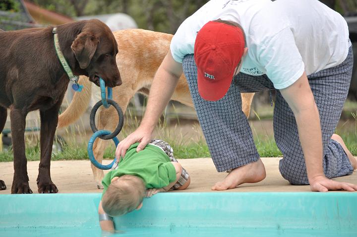 JD checking out the pool