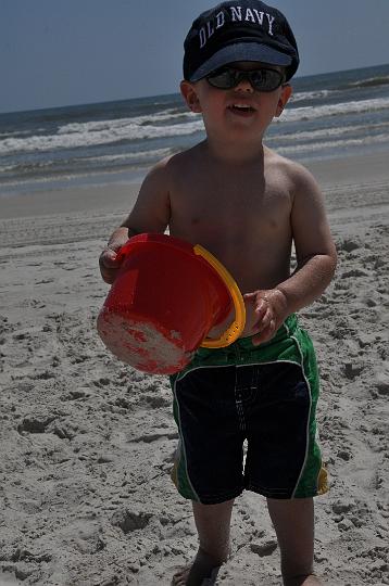 Jackson playing in the sand