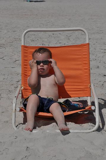 Jackson relaxing at the beach